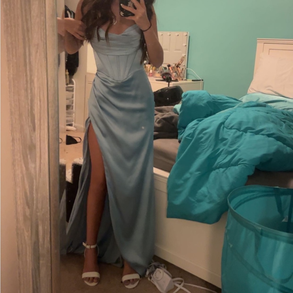 light blue prom dress worn once